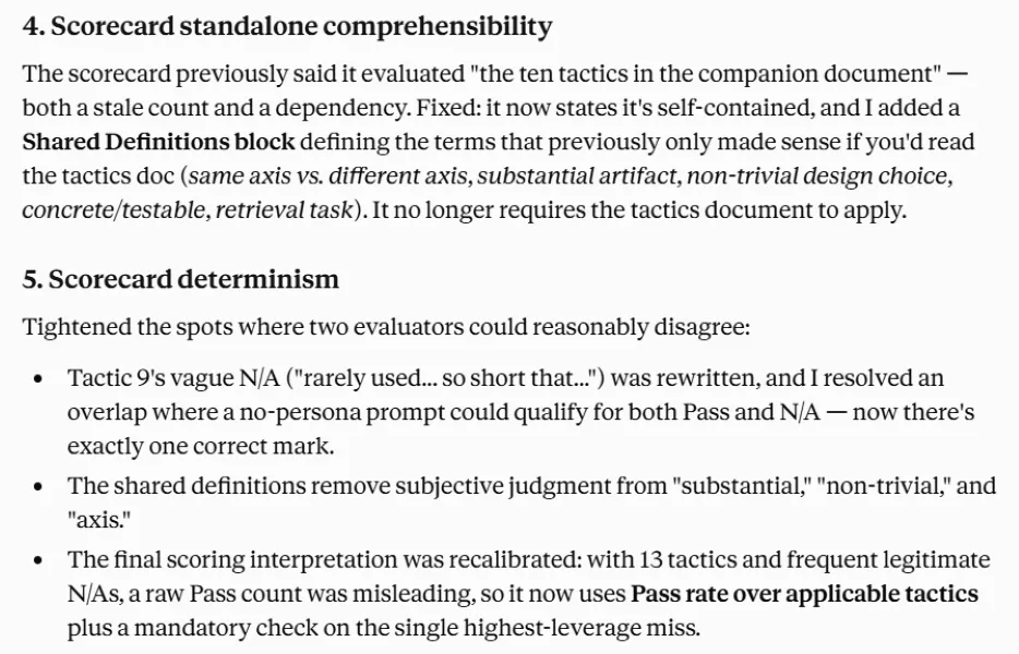 Screenshot of Claude response showing summary of step 4-5 of 5-step validation